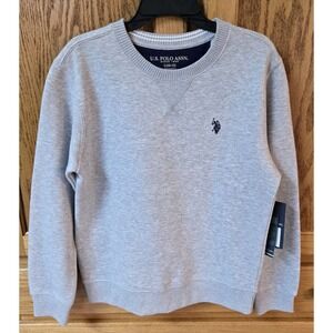 U.S.Polo Assn. Sweatshirt boys size(14-16)item 238009 color med heather grey